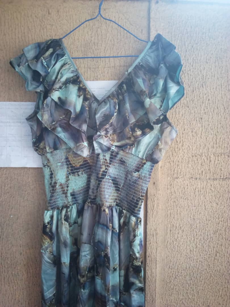 Adire jumpsuit with smokee
